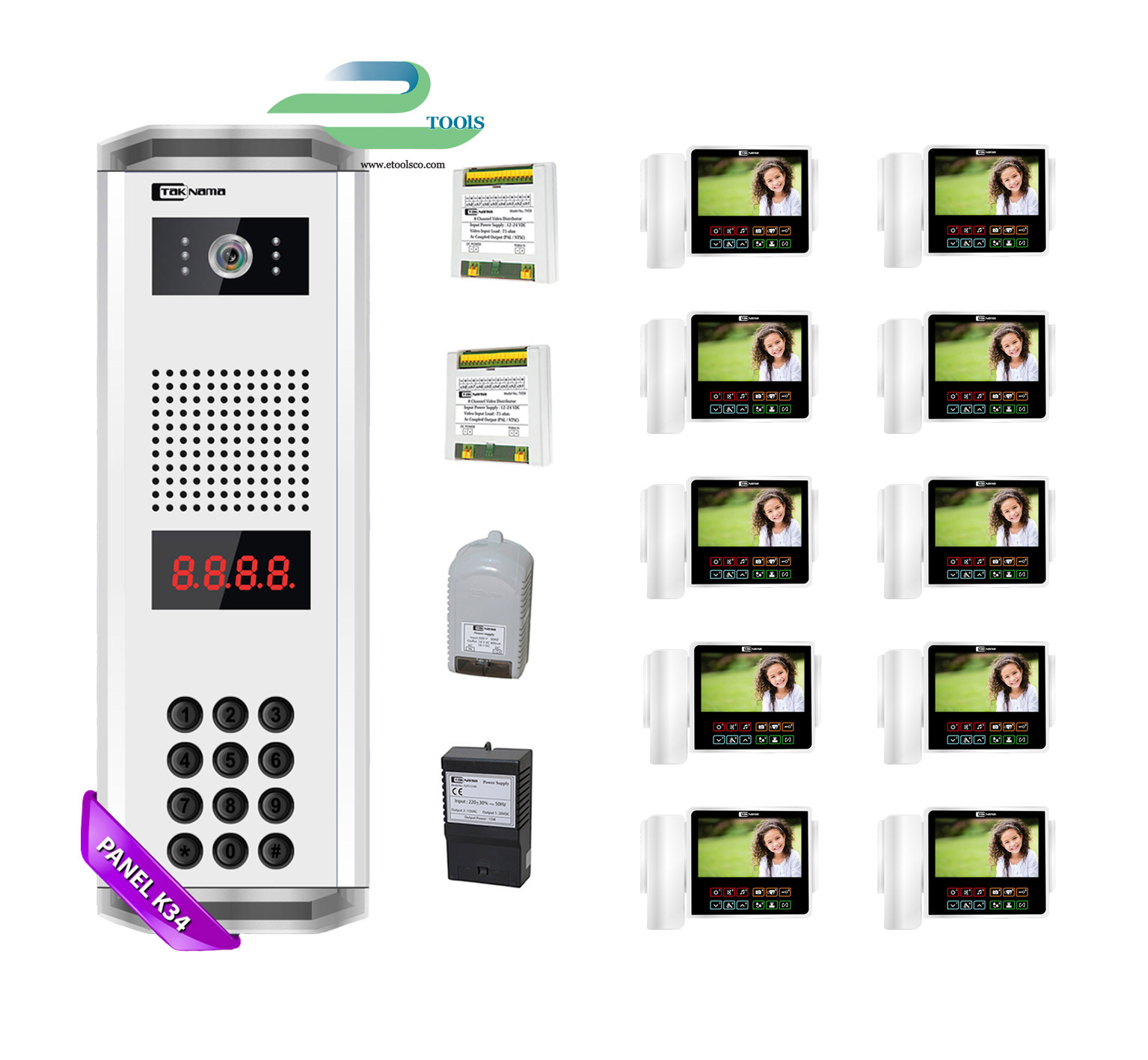 پکیج 10 واحدی آیفون تصویری تک نما C70